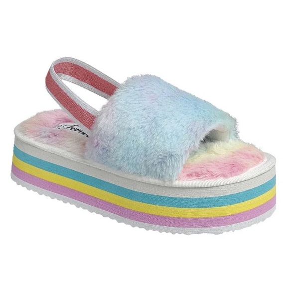 Shoes - Multi striped platform sandal